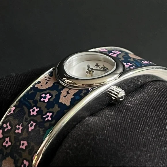 💰SOLD - W6198 - Coach Scout Bangle Watch in Blue Floral - Picture 6 of 14